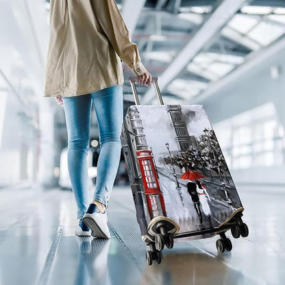 Travel Luggage Cover Suitcase Protector Fits 18-32 Inch Wheel Covers PatternedTravel Related Items Flower Luggage Protector Elastic S