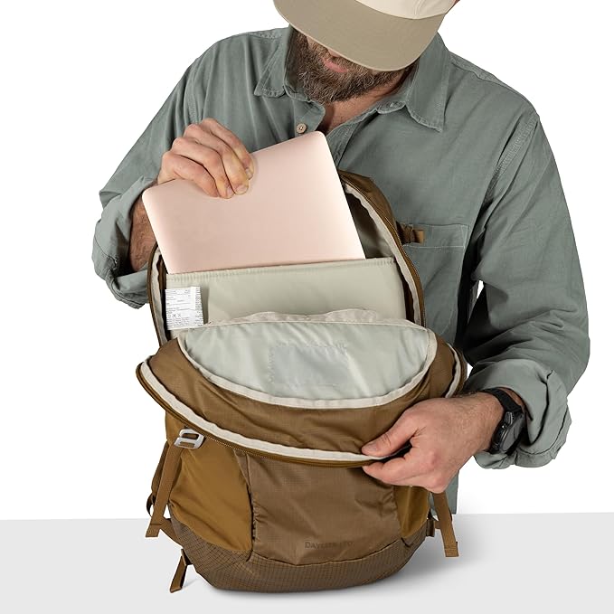 Osprey Daylite Plus Commuter Backpack - Lightweight, Everyday Pack with Laptop Sleeve and Water Bottle Pockets - Ideal for Work, School, and Travel with Versatile Storage, Daisy Print Sevres Blue