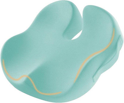 ProtoArc Seat Cushion, Office Chair Cushion for Sciatica, Coccyx Cushion, Ergonomic Memory Foam Seat Cushion for Car, Home, Pressure Relief Pad for Hip, Tailbone, All Day Comfort - Mint Green