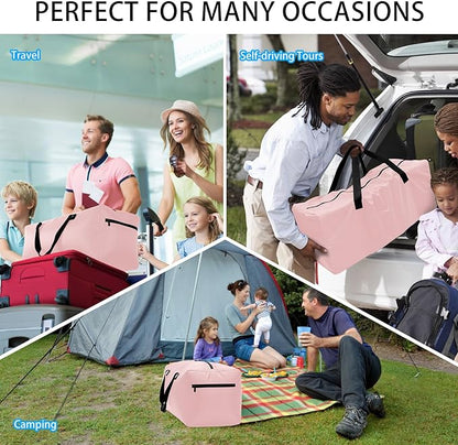 Foldable Duffel Bag 30" / 75L Lightweight Spare Travel Bag with Water Rresistant for Travel-Pink