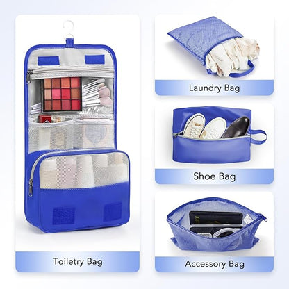 10 Set Compression Packing Cubes for Travel Essentials,Compressible Expandable Packing Cubes for Suitcase,OlarHike Luggage Organizer Bags for Travel,Handy Helper for Organizing Clothes(Klein Blue)