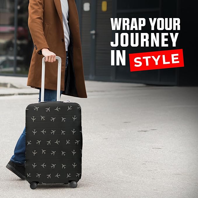 Reversible Travel Luggage Cover - Washable, Anti-Scratch Suitcase Cover | TSA Approved Luggage Cover Protector