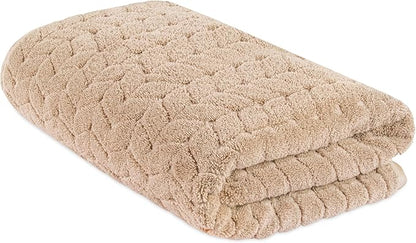 Turkish Cotton Ultra-Soft Plush Absorbent Quick Dry Bathroom Towel Set, Made in Turkey (Sand Beige, Bath Sheet)