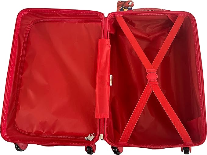 Fast Forward Kids Licensed Hard-Side 20” Spinner Luggage Lightweight Carry-On Suitcase (Spiderman - 1)