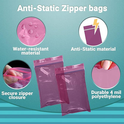 APQ Plastic Reclosable Zipper Bags, 9 x 12 Inch. Pack of 1000 Anti Static Poly Bag. Plastic Jewelry Bags. Anti Static Bag Resealable. Resealable Plastic Bags. Jewelry Poly Bags Reclosable
