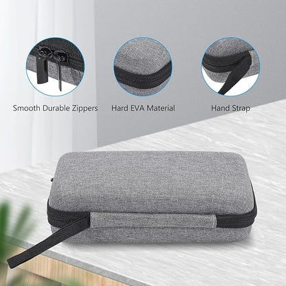 ProCase Large Hard Travel Electronic Organizer Case for MacBook Power Adapter Chargers Cables Tech Organizer Hard Drive USB Flash Disk SD Card Portable Electronics Accessories Bag -Grey