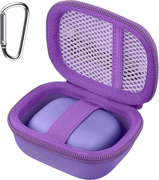 co2CREA Hard Case for Beats Powerbeats Pro 2 with Carabiner Clip, Shockproof Earbuds Storage Box – Protective Travel Cover for Powerbeats Pro 2 Wireless Bluetooth Earbuds (Hyper Purple Case)