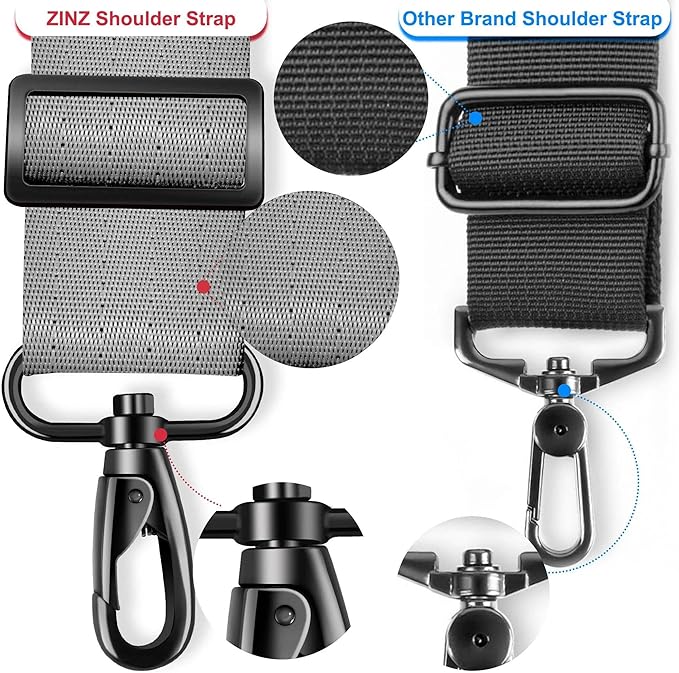 ZINZ 79.5" Universal Strap with Ultra-Thick Fixed Breathable Pad - Adjustable Heavy-Duty Shoulder Strap for Laptop, Crossbody, Luggage, Gym, Camera Bag and More,Butterfly
