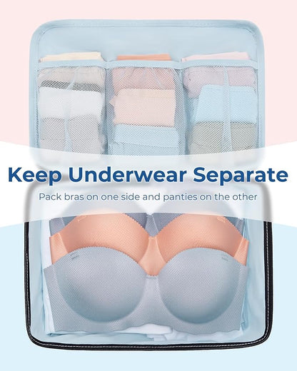 BAGSMART Compression Packing Cubes, 6 PCS Packing Cubes for Suitcases, Travel Bags Organizer for Luggage, Lightweight Packing Cube for Travel Essentials