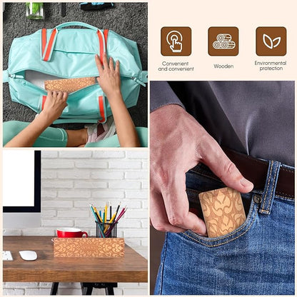 Wooden Weekly Pill Organizer 1 time a Day -Daily Pill Box, Travel-Friendly, Safe Travel 7 Day Pill Organizer, Perfect for Tracking Weekly Medication Pill Case (Beech)