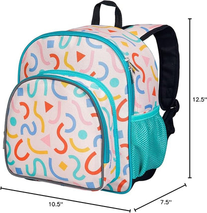 Wildkin 12-inch Kids Backpack – Padded, Adjustable, Ideal for Daycare & Travel - Confetti Peach