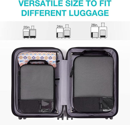 BAGSMART 6 Set /4 Set/2 Set Compression Packing Cubes for Travel, Lightweight Luggage Organizer Bags, Durable Space Saver Bags Travel Essentials