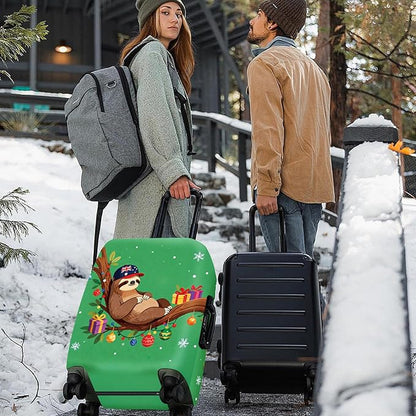 FOREVER QUEEN Brown sloth Luggage Cover Suitcase Protector Suitcase Cover Anti-Scratch,Stretchable Bag Cover Washable Durable Polyester