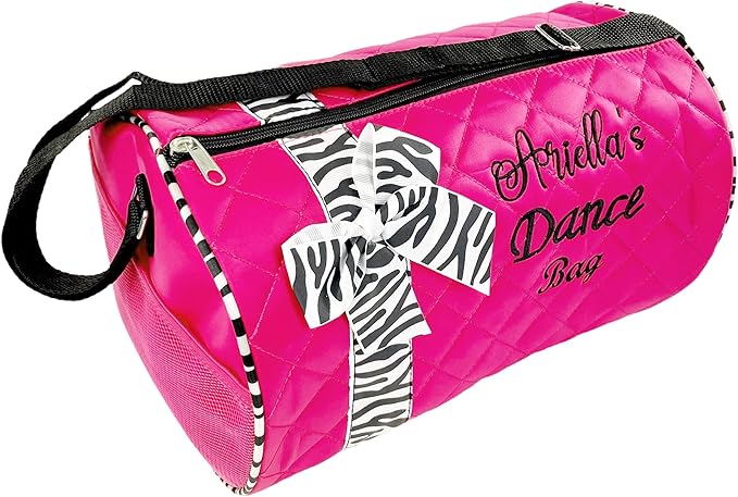 Personalized Dance Ribbon Duffel Bag With Custom Name Embroidery