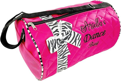 Personalized Dance Ribbon Duffel Bag With Custom Name Embroidery