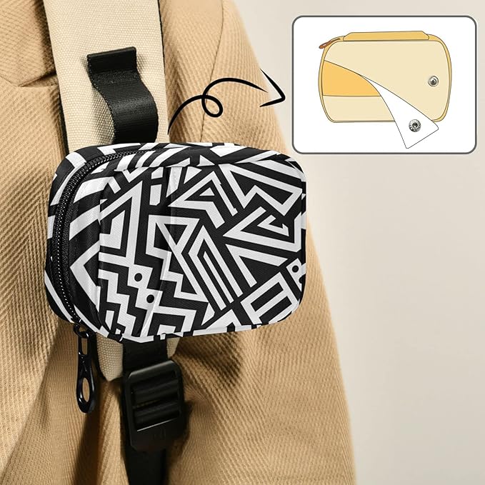 Black and White Geometry Pill Organizer Box Case Container Holder 7 Days Weekly Travel Cute Vitamin Dispenser Sorter Planner Storage Small Compact Men Women