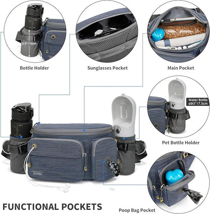 TUDEQU Hiking Fanny Pack for Men Women Large Hiking Waist Packs Mens Fanny Pack Crossbody Waist Bag for Men for Travel