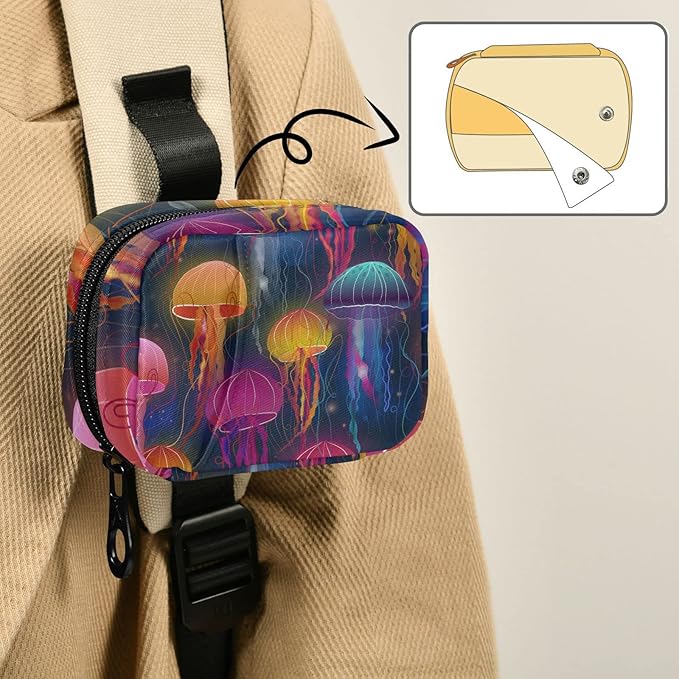 Cute Pill Organizer Weekly Travel Pill Box 7 Day Large Capacity Pill Dispenser with 8 Pill Container Daily Pill Box Organizer Vitamin Holder Pill Bottle Organizer Small Pill Case Jellyfish