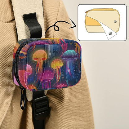 Cute Pill Organizer Weekly Travel Pill Box 7 Day Large Capacity Pill Dispenser with 8 Pill Container Daily Pill Box Organizer Vitamin Holder Pill Bottle Organizer Small Pill Case Jellyfish