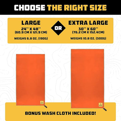 Wise Owl Outfitters Microfiber Camping Towel - Quick Dry Towel for Travel, Backpacking, Hiking, Beach, Gym & Yoga - Compact, Fast Drying & Lightweight