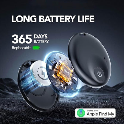 Air Tracker Tags-4 Pack: Bluetooth Tracker Tag, Item Finder Works with Apple Find My App, Trakcer Tag Locator for Your Keys, Wallet, Luggage, Backpack, and More. (Not for Android Devices)