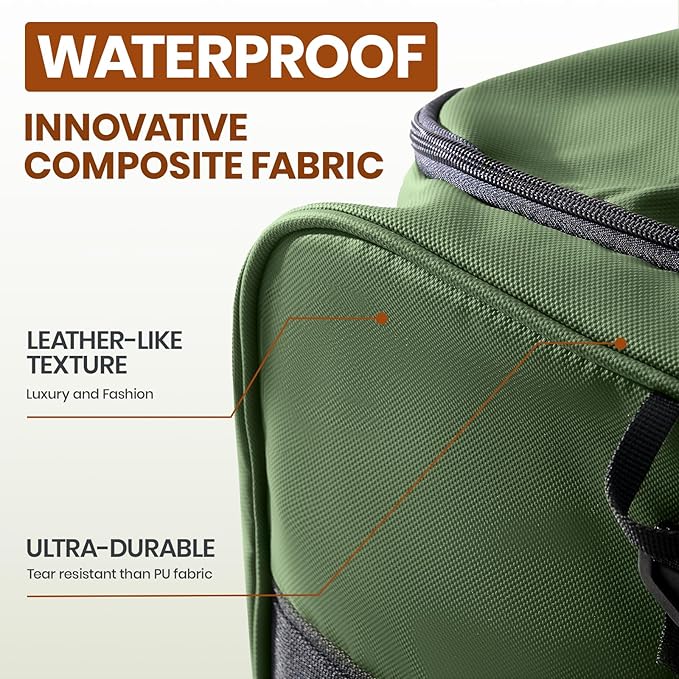 Fanwoli 30'' Rolling Duffel Bag with Wheels - No-Sag Design for Heavy Loads, 100L Waterproof Foldable Luggage w/Hidden Backpack Straps & Waist Support Compartment, Lightweight Travel & Gym