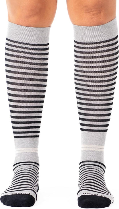 Comrad CloudCotton Knee High Socks - 15-20mmHg Graduated Compression Socks - Combed Cotton Support Socks