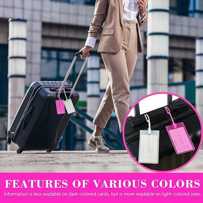 30 Pack Luggage Tags for Suitcases, Airplane Travel Essentials for Flying, International Travel Must Haves, and Luggage Accessories by Sodsay