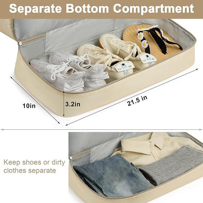 IBFUN Weekender Bags for Women, Travel Duffle Bag with Shoe Compartment Carry on Weekender Overnight Duffel for Weekend Travel Business Trip 3PCS