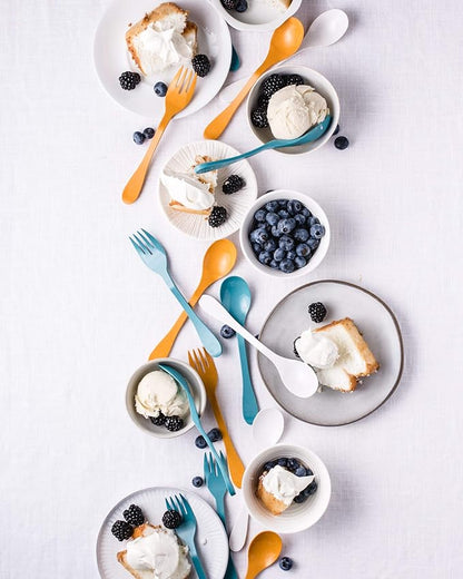 KNORK Eco 12 Piece (Fork, Knife, Spoon) Plant Based Bamboo Cutlery Reusable Flatware Set (Pack of 12)