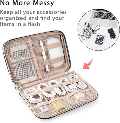 BAGSMART Electronics Organizer Case, Cord & Cable Organizer, Tech Travel Essentials, Women's Black Accessory