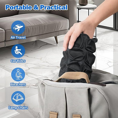 Professional Comfortable 3D Travel Seat Cushion, Air Inflatable Pressure Relief Seat Cushion Optimal Support for Long Sitting