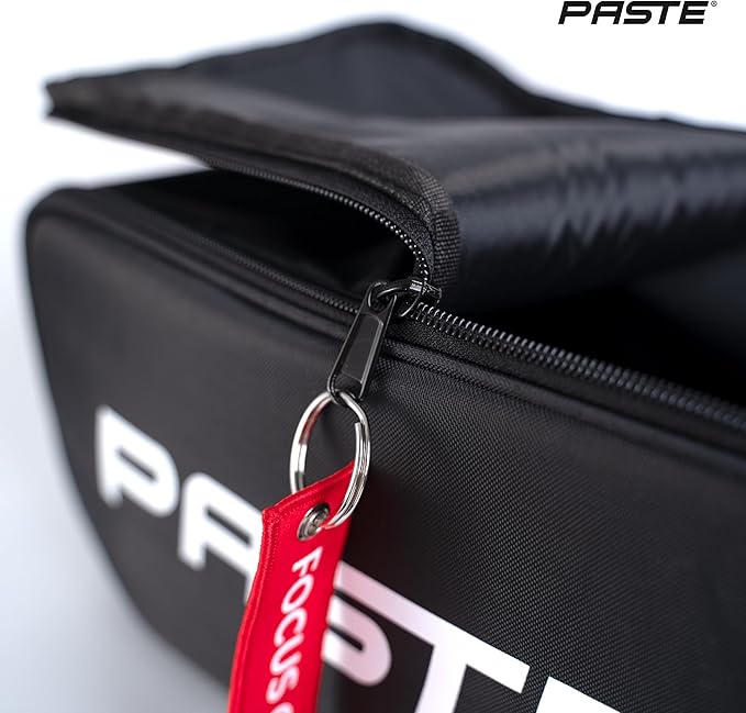 PASTE Shoe Bag Black - Waterproof Shoe Carrying Bag with Zipper for Men, Women - Ideal for Gym, Sneaker, Golf, Football, Soccer, Tennis, Bowling, Basketball, Dance Shoes - Organizer, Shoe Cover