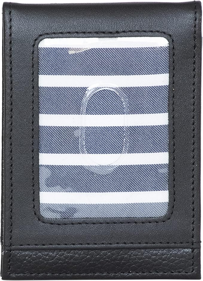 Nautica Men's Slim Wallet | Card Case | RFID Blocking | ID Window | Minimalist | Lightweight | Genuine Leather