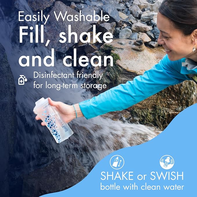 Katadyn BeFree 1.0L Ultralight Collapsible Water Filter Bottle for Hiking, Camping, Backpacking