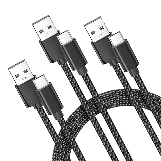 Basesailor USB Type C Charger Cable 3-Pack 3.3/6.6/10FT,Car Charging Cord for iPhone 15 Pro Max,Samsung Galaxy Tab S9 A10E A21 A51 A52 A53 A54 A70 A72 A73 A42 A34 A33 A14 A12 A22,S23 S20 S21 S22 Plus