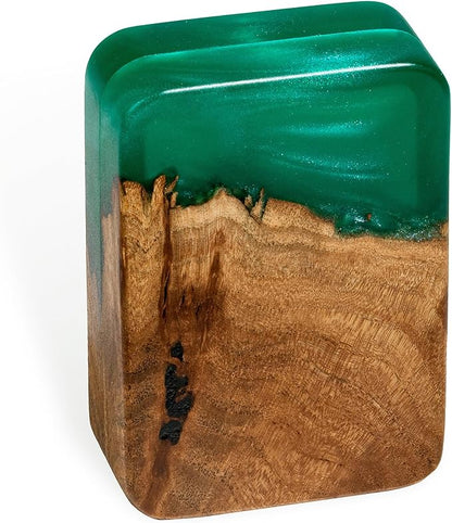 RWA Slim Engagement Ring Box for Proposal – Unique Wedding Ring Holder & Jewelry Display Case – Travel Jewelry Organizer, Ring Bearer Box, Proposal Gift, Wedding Ring Box for Ceremony, FLIP green