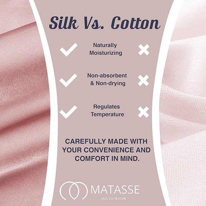 MATASSE Silk Eye Mask for Sleeping with Adjustable Elastic Band - 3D Contoured, Eye Cover Sleep Mask w/Genuine Mulberry Silk Including The Strap for Women, Men (Pink)