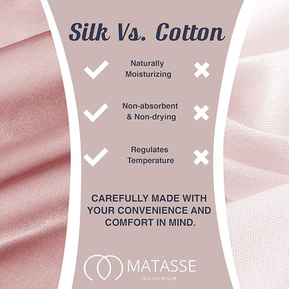 MATASSE Silk Eye Mask for Sleeping with Adjustable Elastic Band - 3D Contoured, Eye Cover Sleep Mask w/Genuine Mulberry Silk Including The Strap for Women, Men (Pink)