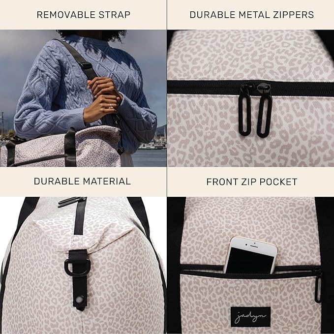 Jadyn Lola Travel Bag, Weekender/Overnight Duffel, Gym Tote Bag for Women, Men