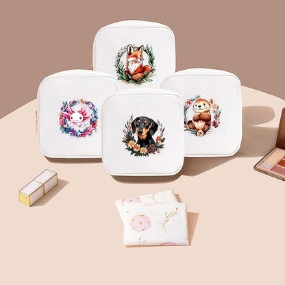 Dachshund Mini Makeup Bag, Dachshund Gift For Women Girls, Cute Portable Zipper Pouch Cosmetic Bag For Teen Girls Kids, Small Storage Bag For Sanitary Pad, Period napkin bag!