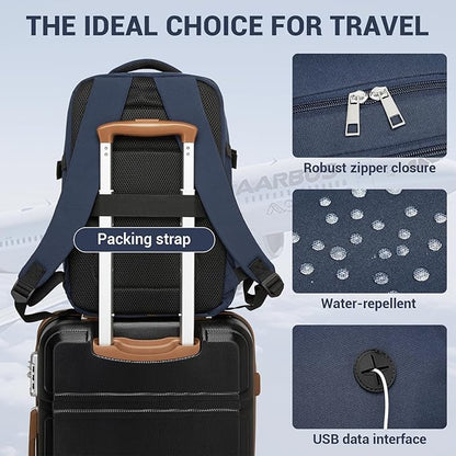 Kono Backpack Carry-on Bag 40x20x25 Carry-on Bag Airplane Travel 20L, 15.6-inch Laptop Backpack, for Men Women, Navy