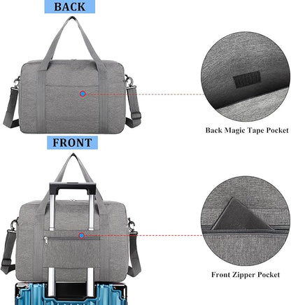 For Spirit Airlines Personal Item Bag 18x14x8 with Wet Pocket Foldable Travel Duffel Bag Underseat Carry on for Men & Women