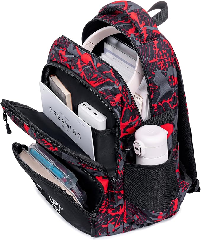 Bluboon Rolling Backpack with Wheels Kids Backpack for Boys Teens Wheeled Bookbag Kids Luggage Travel Hiking