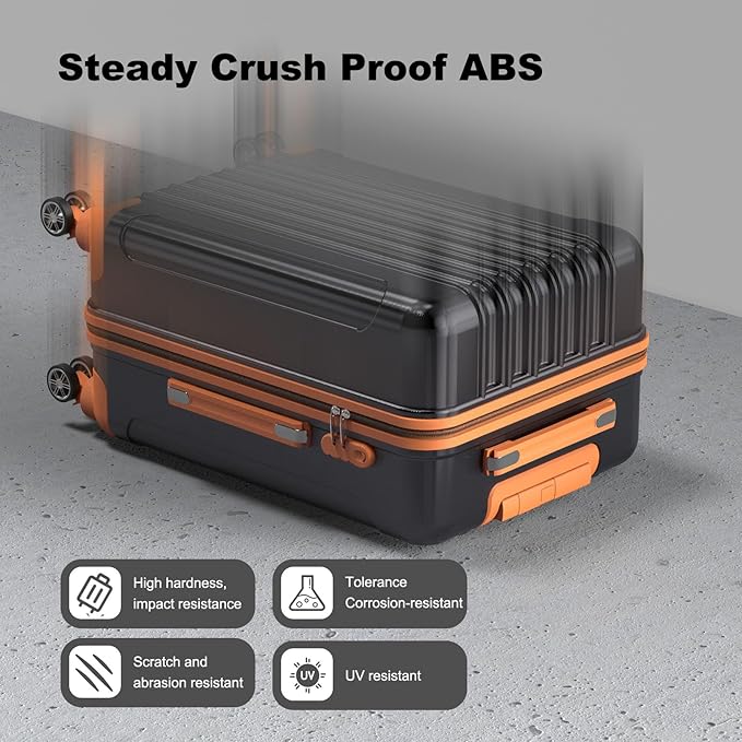 Nazhura Luggage Set, 3-Piece Hardside Suitcase Set, 20-inch Carry On, 24-inch, 28-inch Luggage