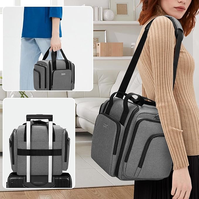 BAFASO Large Pill Bottle Organizer with 4 Inner Removable Pouches, Medicine Bag Come with Shoulder Strap (Bag ONLY),Gray