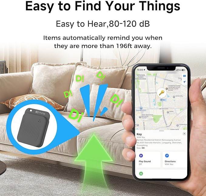 4 Pack Air Tracker Tags (iOS Only), Bluetooth Tracker for Apple Find My App, Replaceable Battery, Item Finders and Locator Smart Tag for Keys, Bags, Luggage, Wallet- Dark Gray