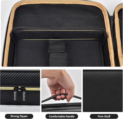 Boobowl Hard Travel Case for Hair Clippers, Hair Cutting Barber Supplies Organizer Bag, Trimmer Storage Holder for Ufree/for Wahl/for Andis Men Razor Guard Grooming Kits -Dark Black