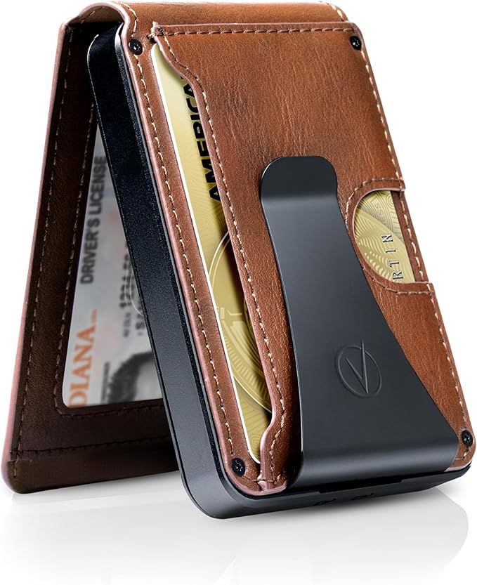 Vantamo Premium Wallet for Men with Money Clip & Card Holder, Compact & Slim Wallet with RFID, 8-12 Cards, Perfect Gifts for Men