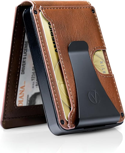 Vantamo Premium Wallet for Men with Money Clip & Card Holder, Compact & Slim Wallet with RFID, 8-12 Cards, Perfect Gifts for Men